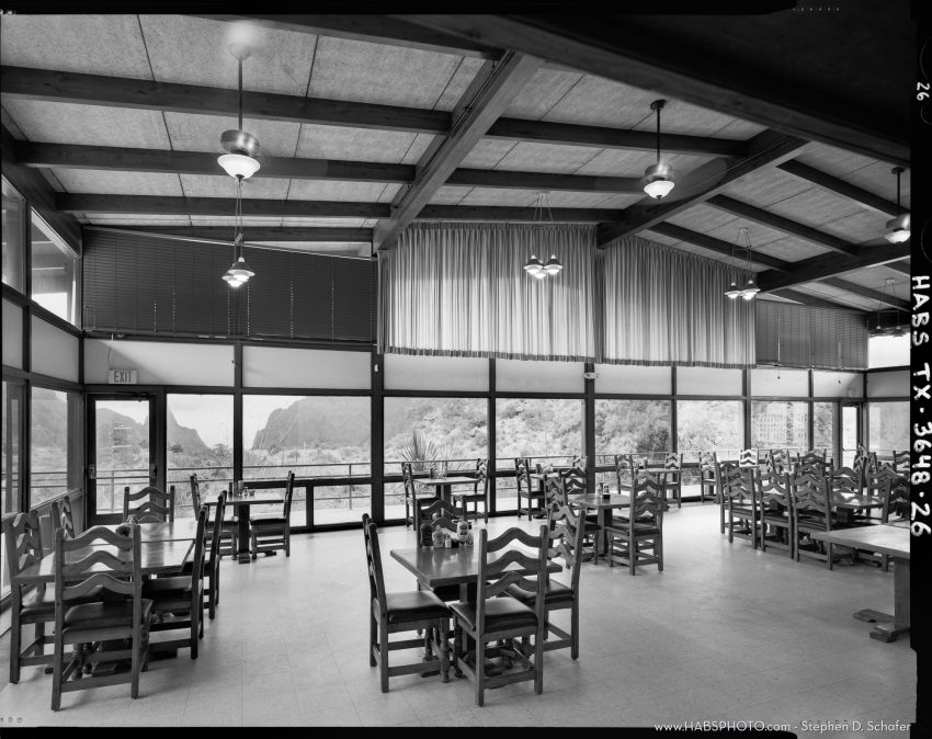 Historic American Buildings Survey (HABS) Photography of Chisos Mountains Lodge in Big Bend National Park in Texas.