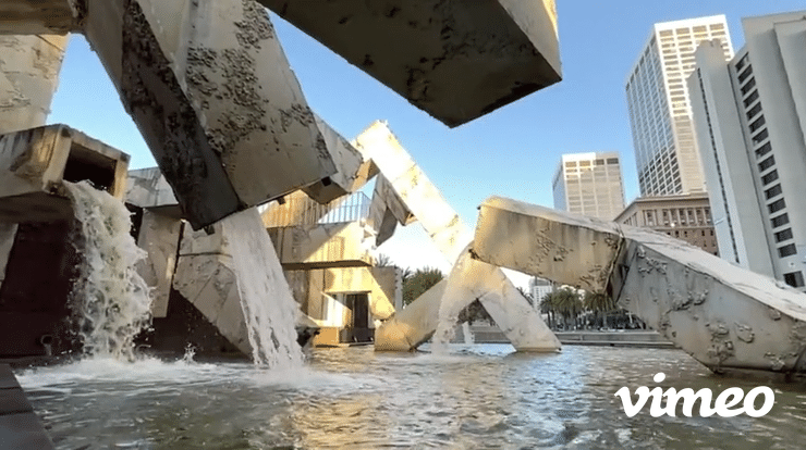 Vaillancourt Fountain running in 2022