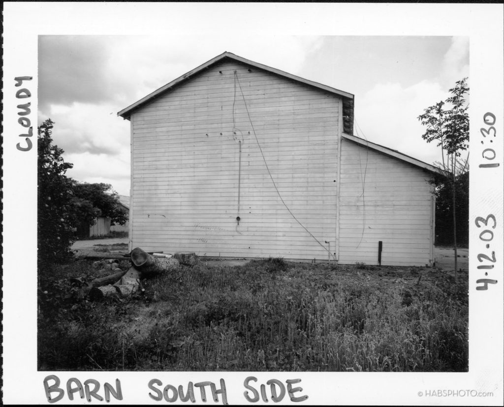 HABS Photograph of a black and white polaroid print from a Historic American Building Survey (HABS) photo shoot in 2003.